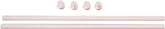 Easy Track RR1036 Wardrobe Rod, 1 in Dia, 35 in L, Steel